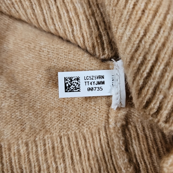 Aerie Wool Blend Button Up Sweater, Peachy Orange, XS - Picture 7 of 11